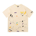 Gallery Dept T-Shirt Hand Painted Color Graffiti Print Short Sleeve T-Shirt