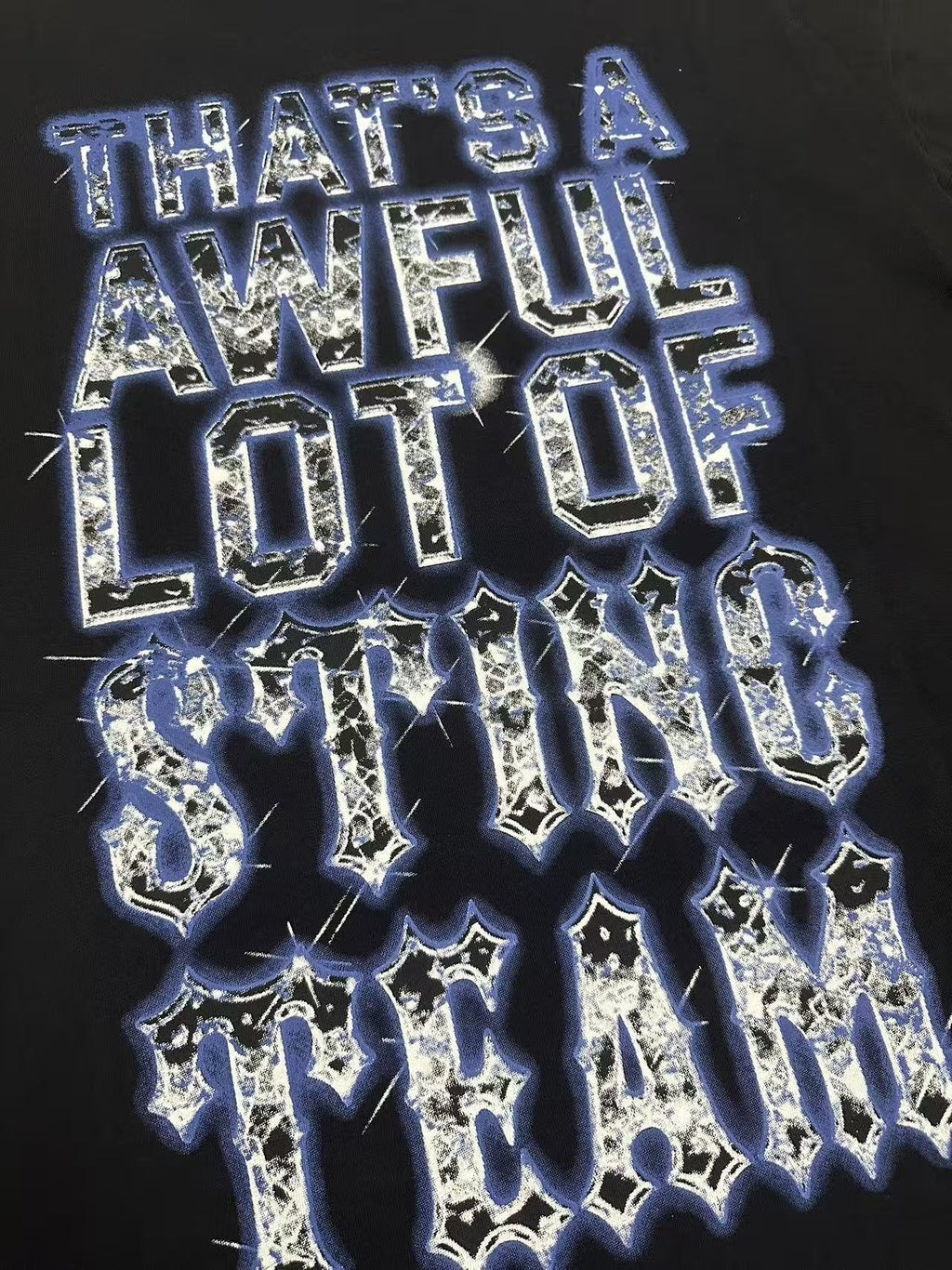 THAT'S A AWFUL LOT OF COUGH SYRUP Skull Graphic T-Shirt ¡ª detail
