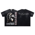 MAJESTIK Washed Black Graphic T-Shirt ¡ª hero