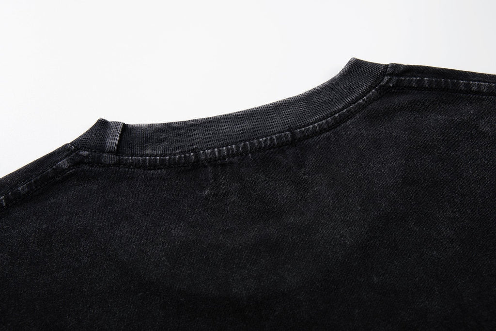 MAJESTIK Racing Graphic Washed Black T-Shirt ¡ª detail