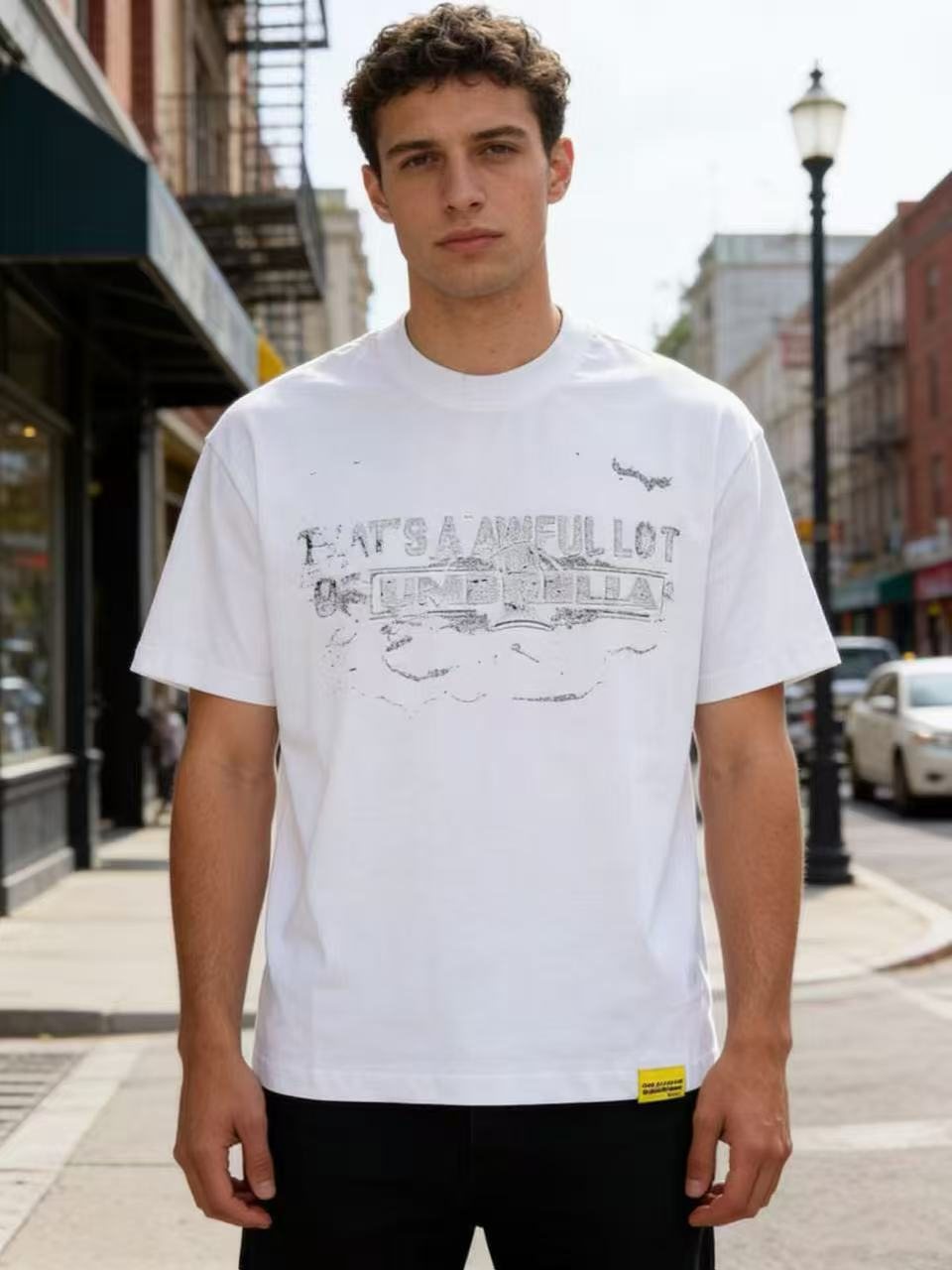 THAT'S A AWFUL LOT OF COUGH SYRUP Front & Back Graphic T-Shirt ¡ª model