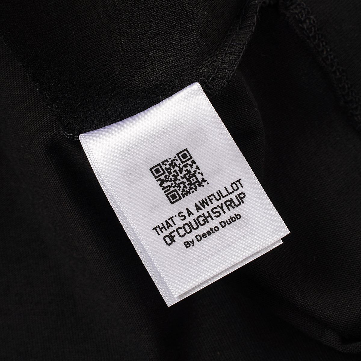 THAT'S A AWFUL LOT OF COUGH SYRUP Front & Back Graphic T-Shirt ¡ª neck_label