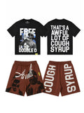 THAT'S A AWFUL LOT OF COUGH SYRUP FREE Lil Double O T-Shirt & Shorts Set ¡ª front